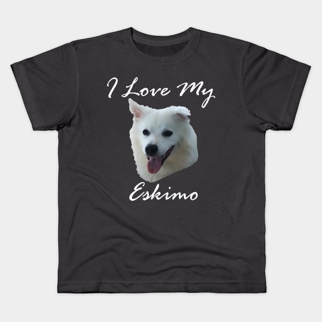 I love my Eskimo (American Eskimo Dog - Spitz) Kids T-Shirt by Zen Goat 